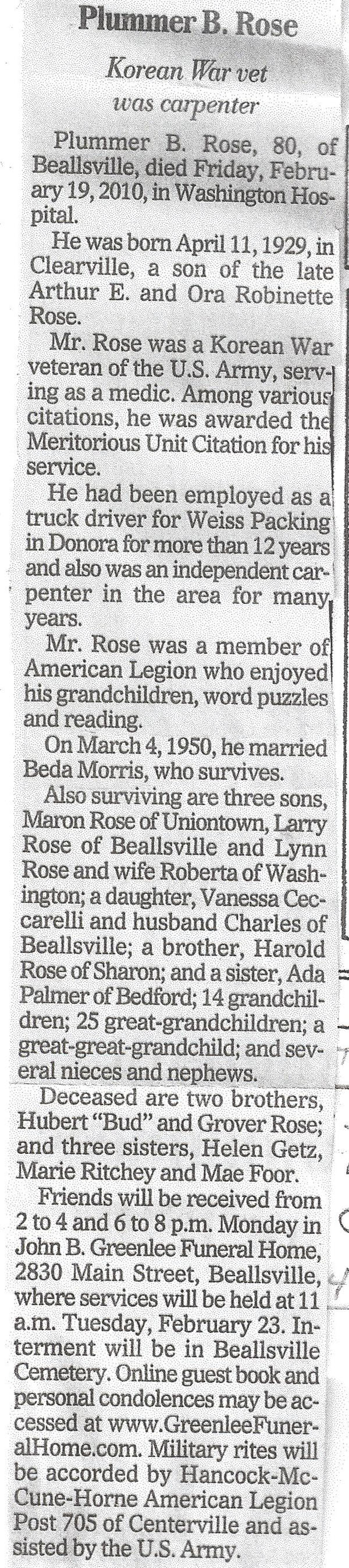 Plummer Rose